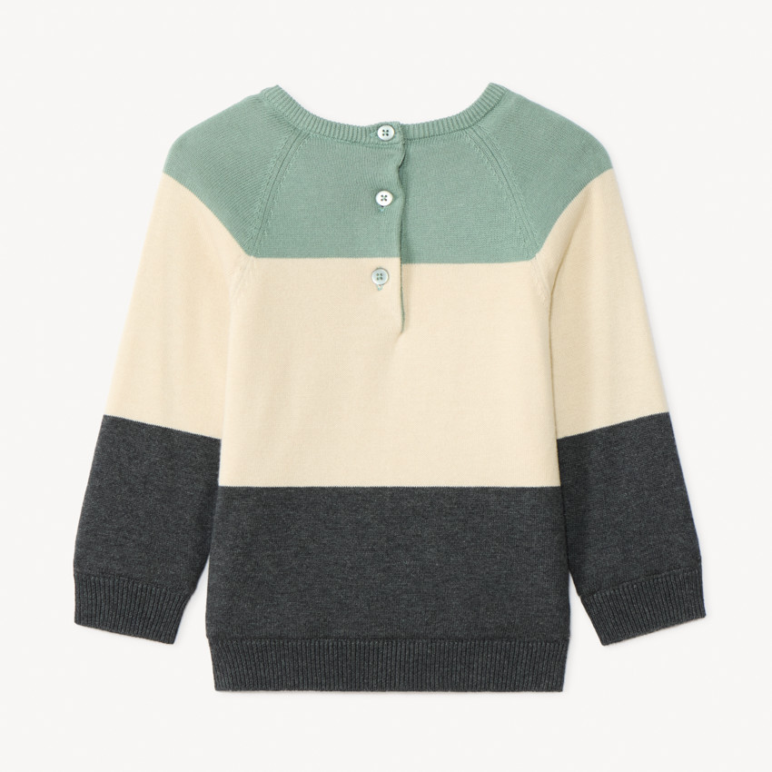 Pull manches longues en tricot ludique doublé en velours pour bébé garçon  