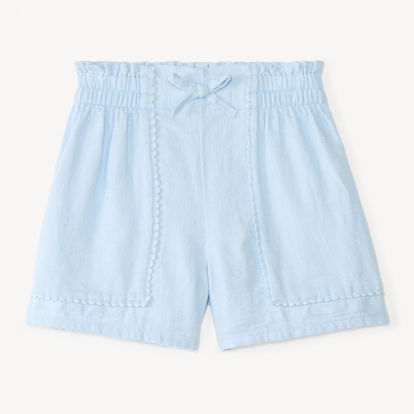 Short en toile avec galon à pompons pour fille