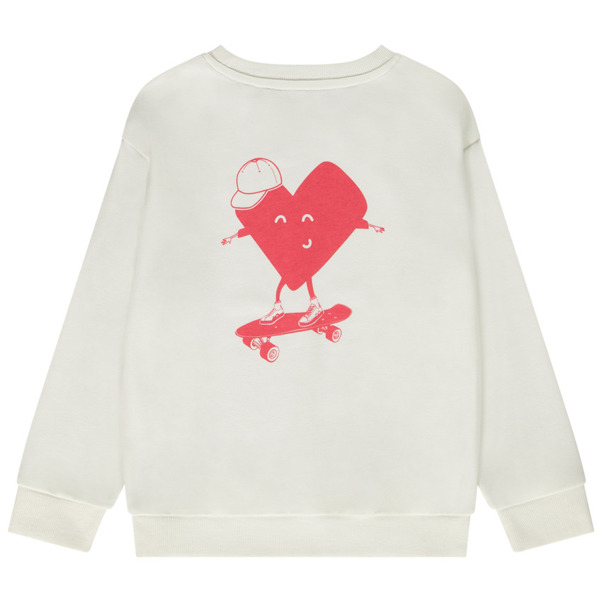 Sweat molleton oversize brodé et printé pour enfant 