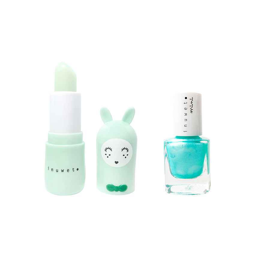 Coffret baume à lèvres avec vernis à l'eau parfum pomme 5 ml 