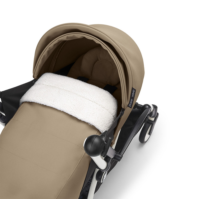 Poussette Stokke® YOYO³ de la naissance à 3 ans - cadre blanc/toffee 