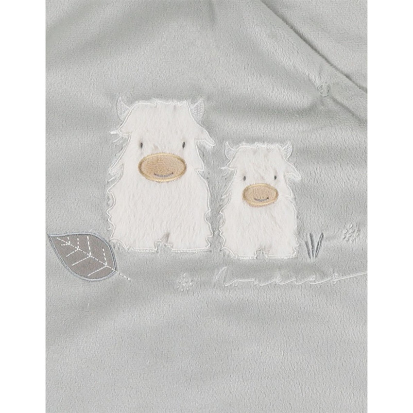 Gigoteuse veloudoux sans manches 100cm Flufy Sauge Ecru 