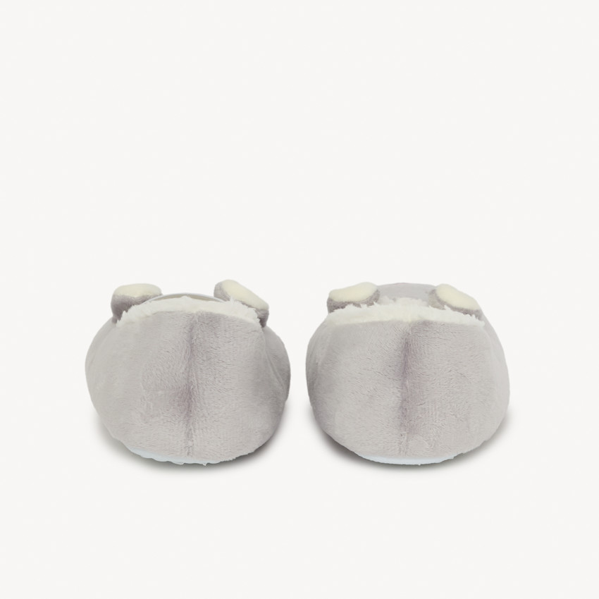 Chaussons babies lapin en velours et sherpa pour fille 
