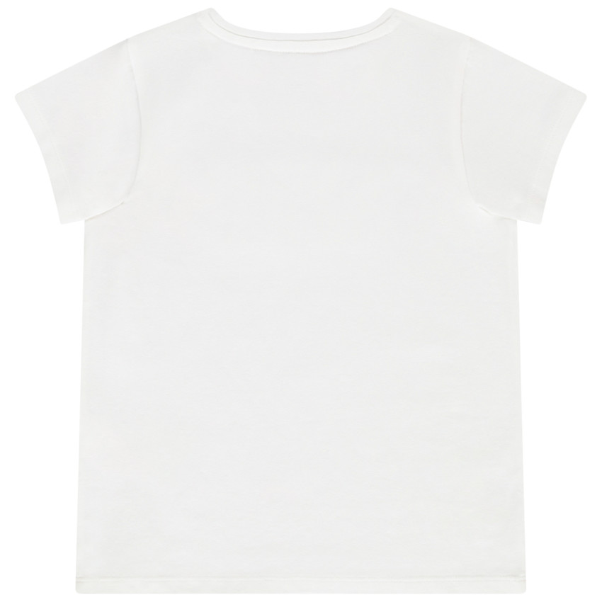 T-shirt manches courtes avec print et sequins magiques pour fille 
