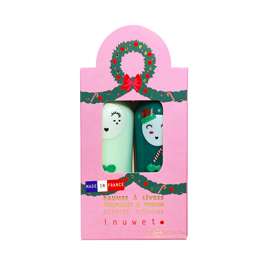 Coffret duo Noël baumes à lèvres parfumés Star Sequins pomme/cerise 