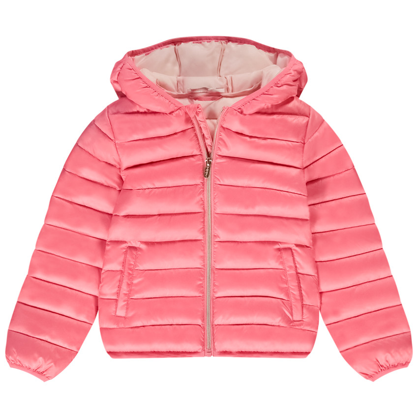 Doudoune légère unie à capuche pour fille