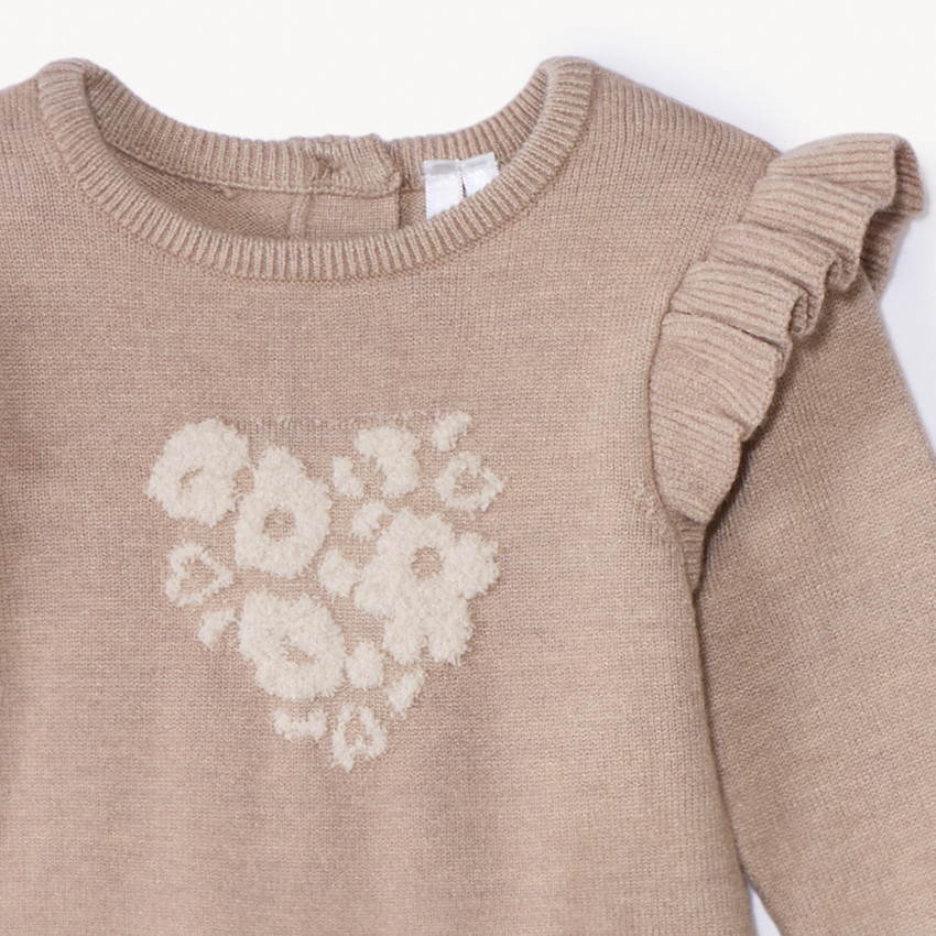 Ensemble 2 pièces en tricot avec robe pour bébé fille 