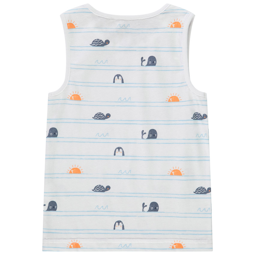 Débardeur jersey à motif fantaisie pour bébé garçon 