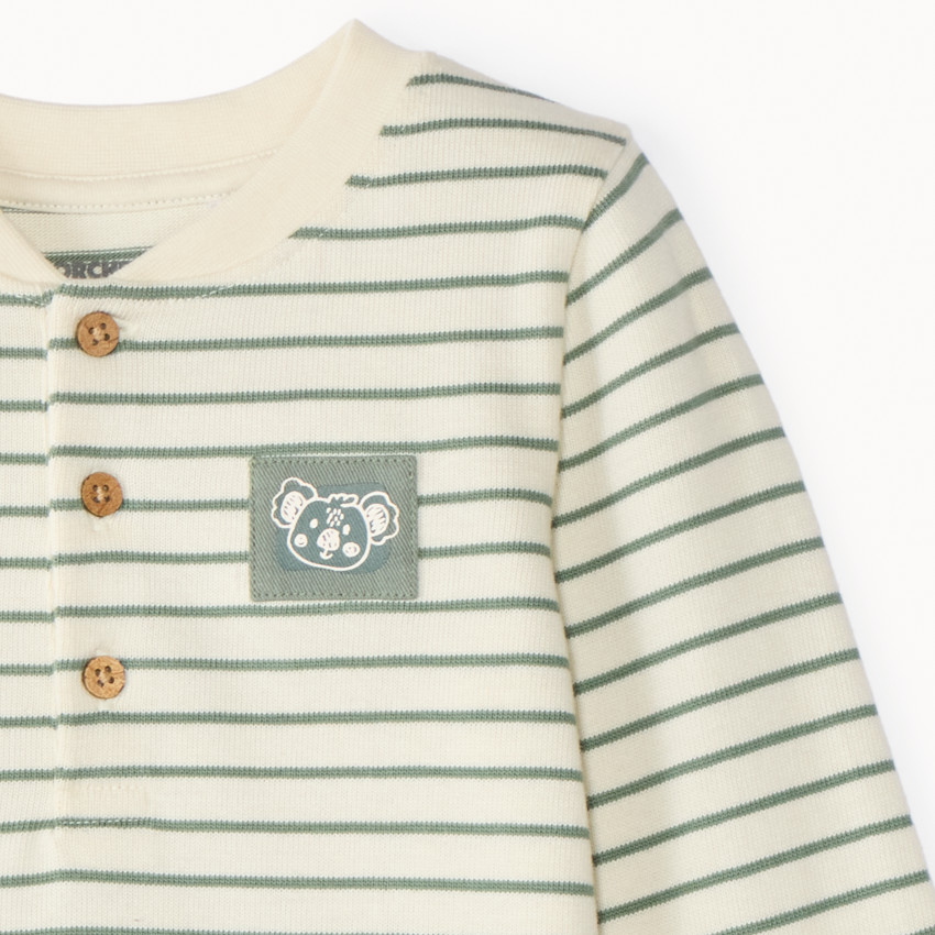 Polo bébé garçon manches longues à rayures 