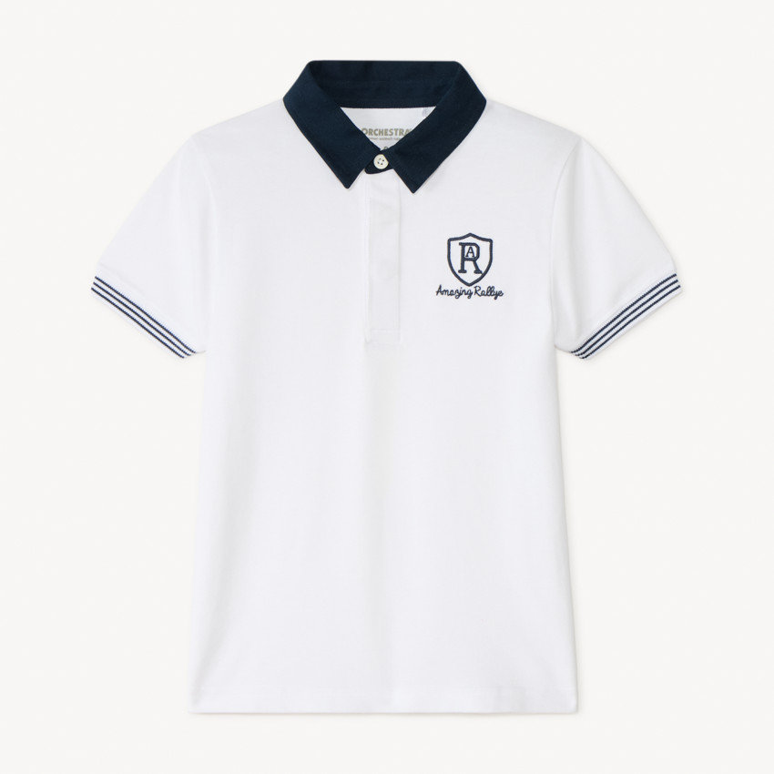 Polo manches courtes brodé pour garçon 