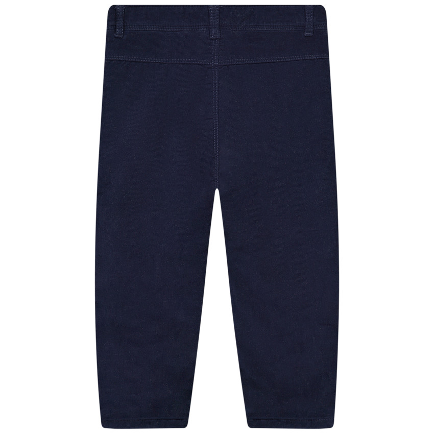 Pantalon uni en velours doublé et poches pour bébé garçon  