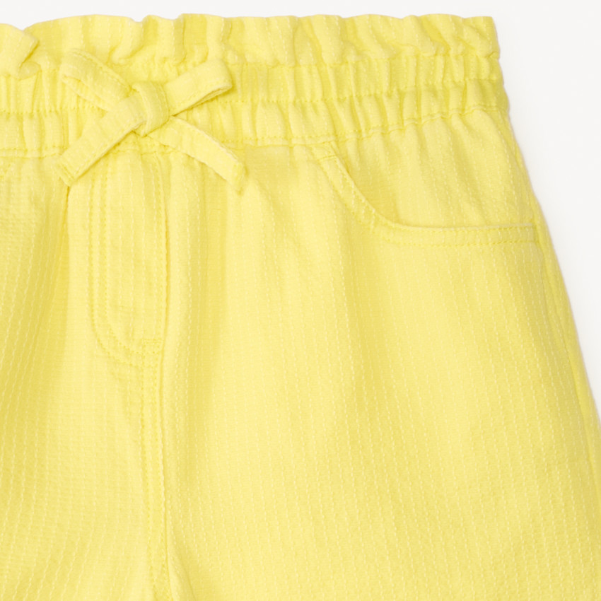 Short en toile coloris uni pour fille 