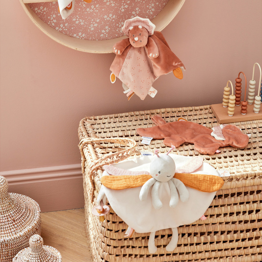 Doudou marionnette à doigt en veloudoux Louli 