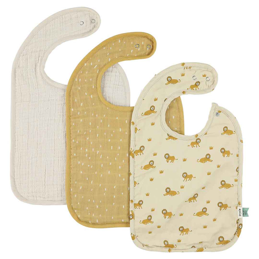 Bavoirs Lively Lion 3pcs 46x26cm 