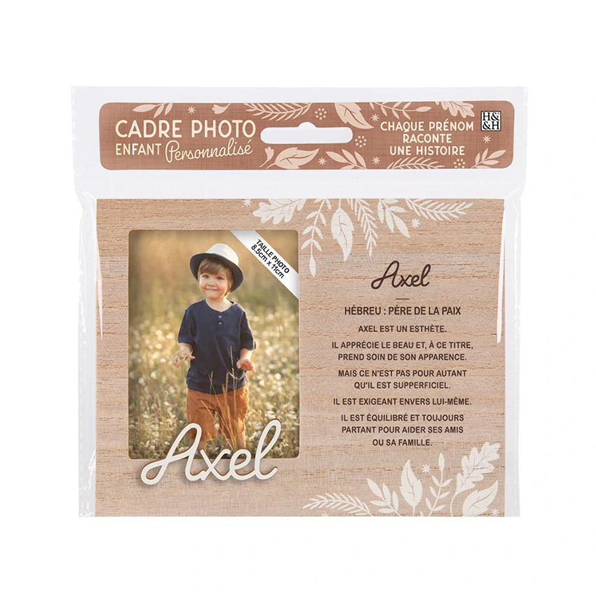 Cadre photo personnalisé 18,5 x 14,5 cm Axel