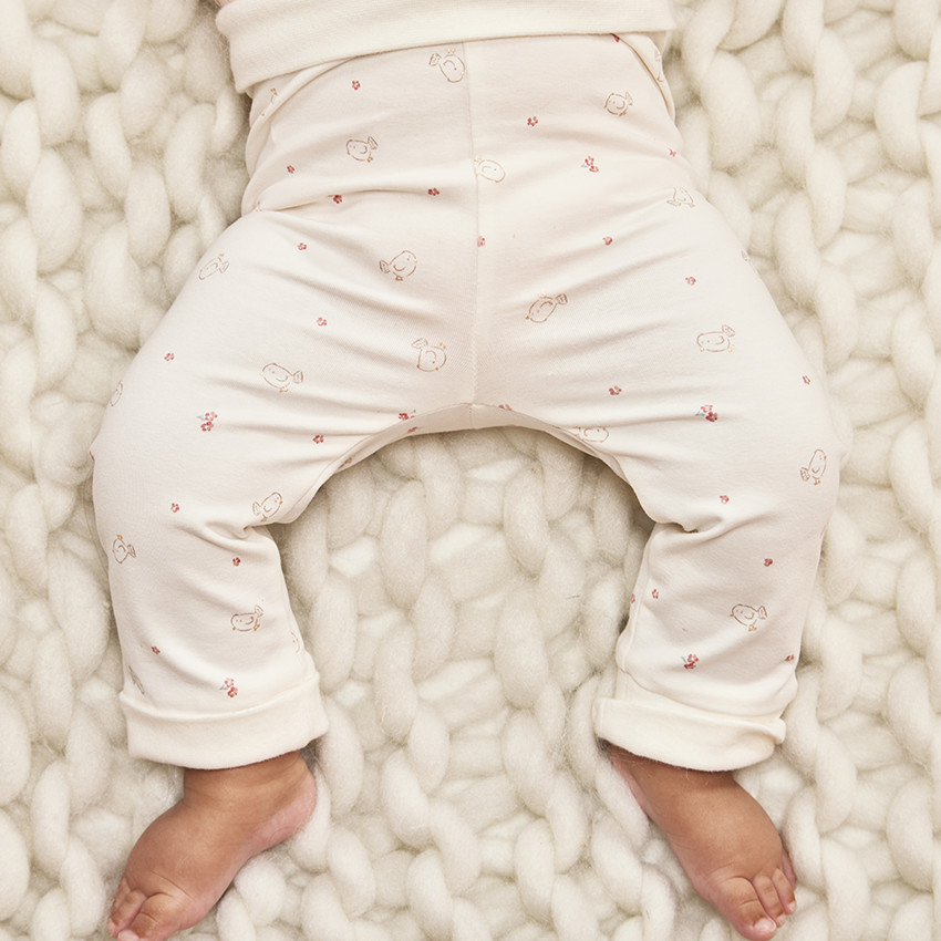 Ensemble 3 pièces motif oiseau pour bébé fille 
