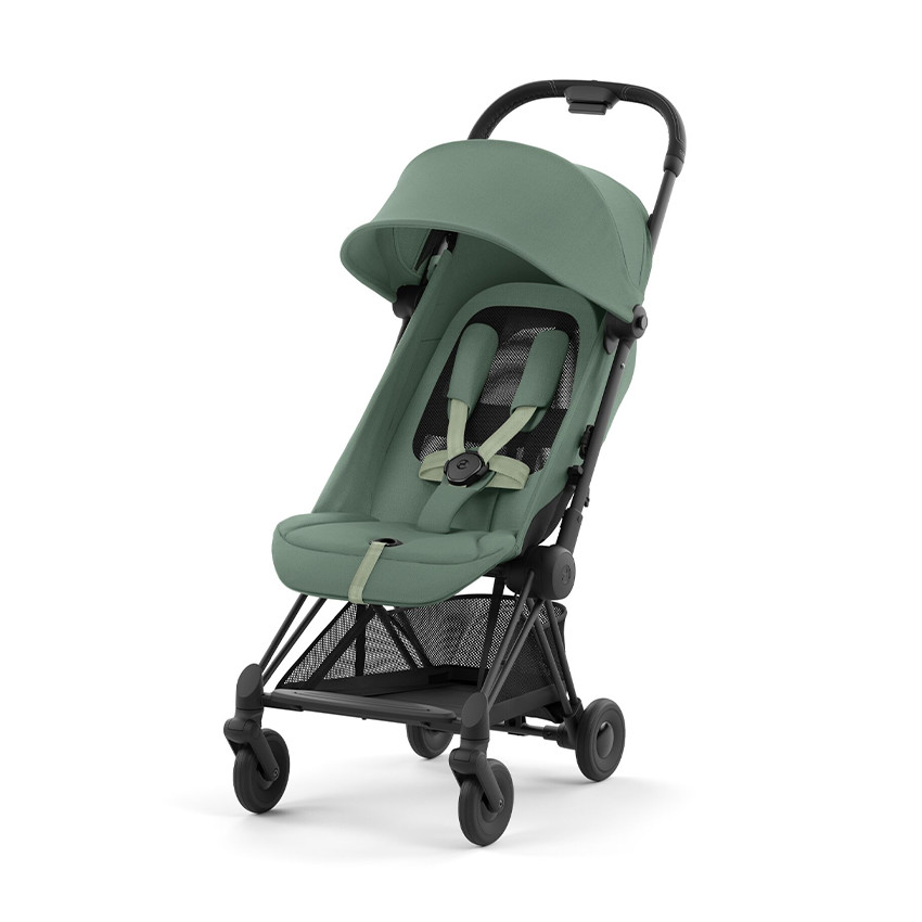 Poussette ultra-compacte Coya matt black/leaf green 