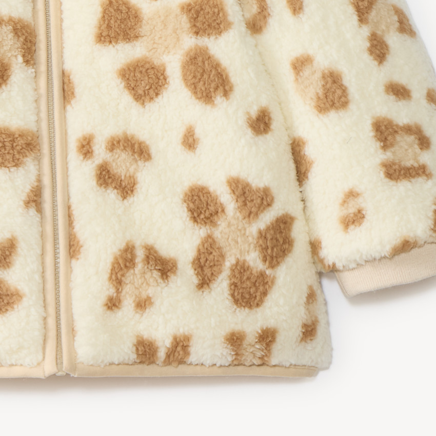 Blouson bébé fille en sherpa réversible  