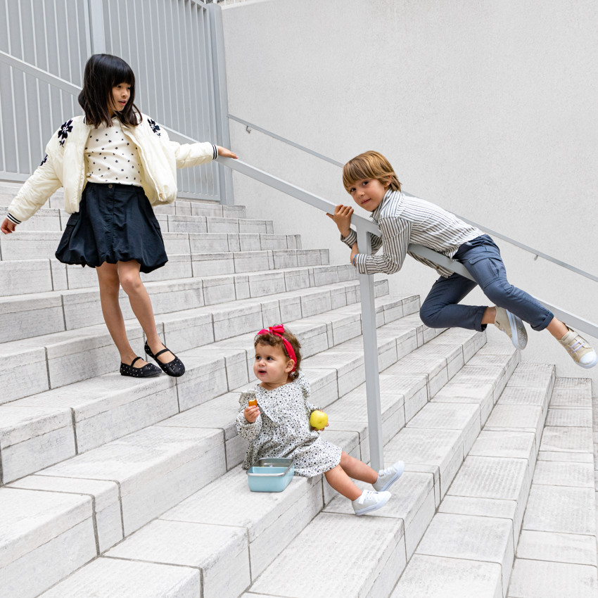 Jupe en toile parachute unie pour fille 