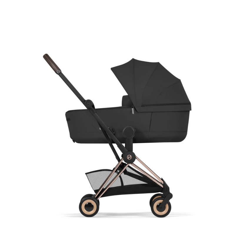 Poussette ultra-compacte Coya 2026 + Nacelle Lux - Rosegold / Sepia Black 
