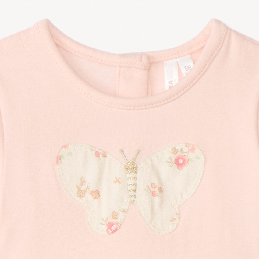 Ensemble 2 pièces robe effet 2 en 1 + caleçon pour bébé fille 