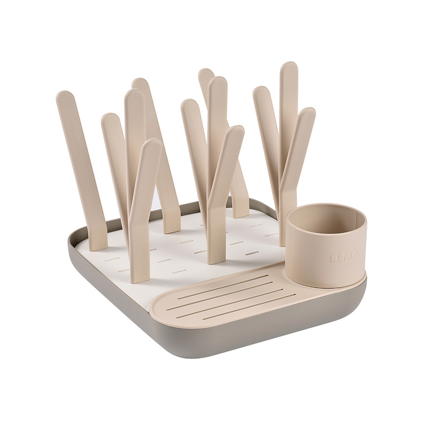 Égouttoir à biberons modulable Forêt terre d'argile - Beige (Beaba) - Image 1