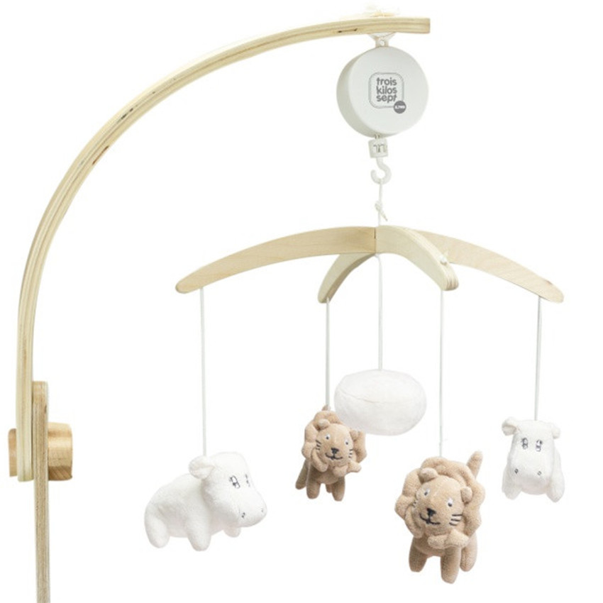 Mobile musical en bois Tam Tam - TROIS KILOS SEPT - Sable