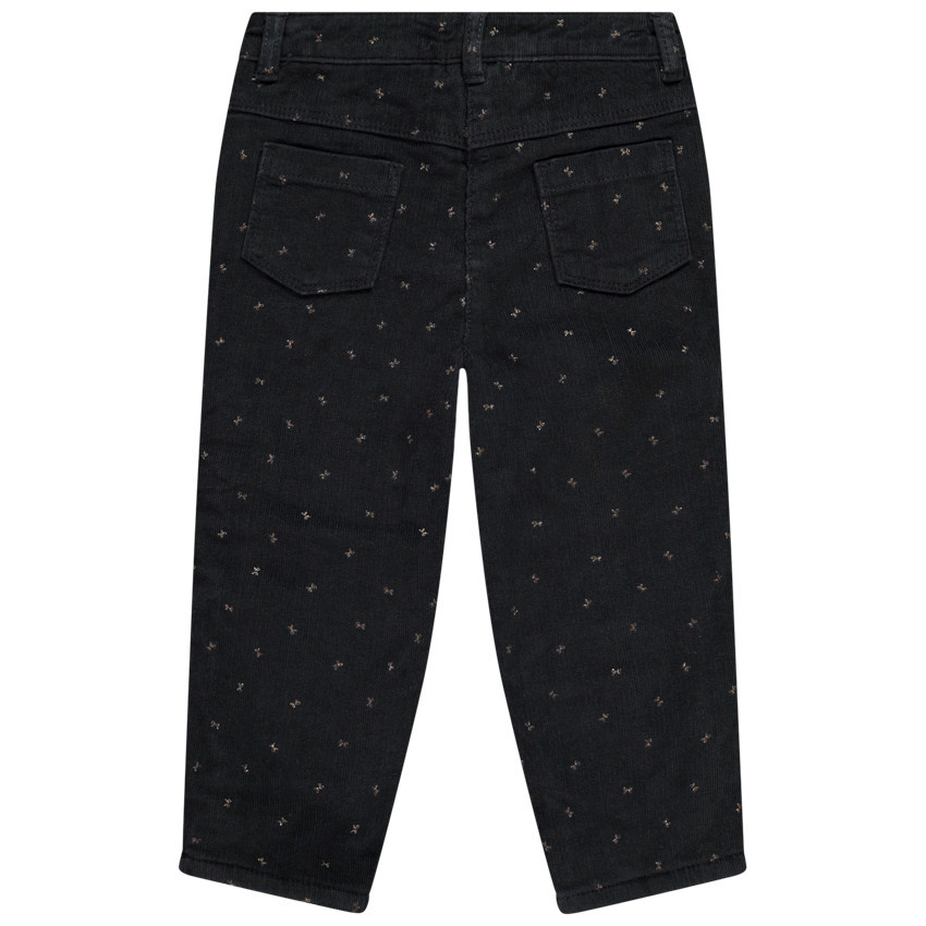 Pantalon en velours milleraies imprimé papillon pour bébé fille 