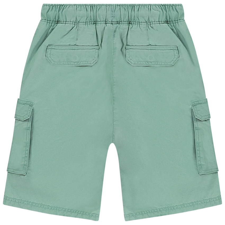 Bermuda uni à poches multiple pour garçon 