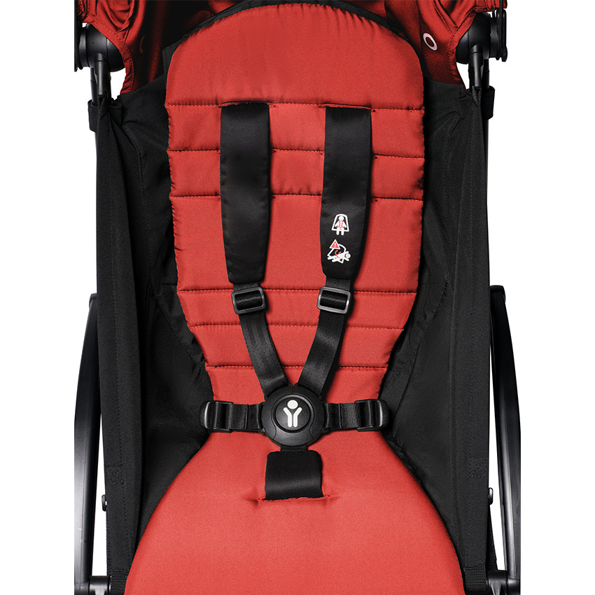 Poussette YOYO² 6+ châssis noir - Rouge 