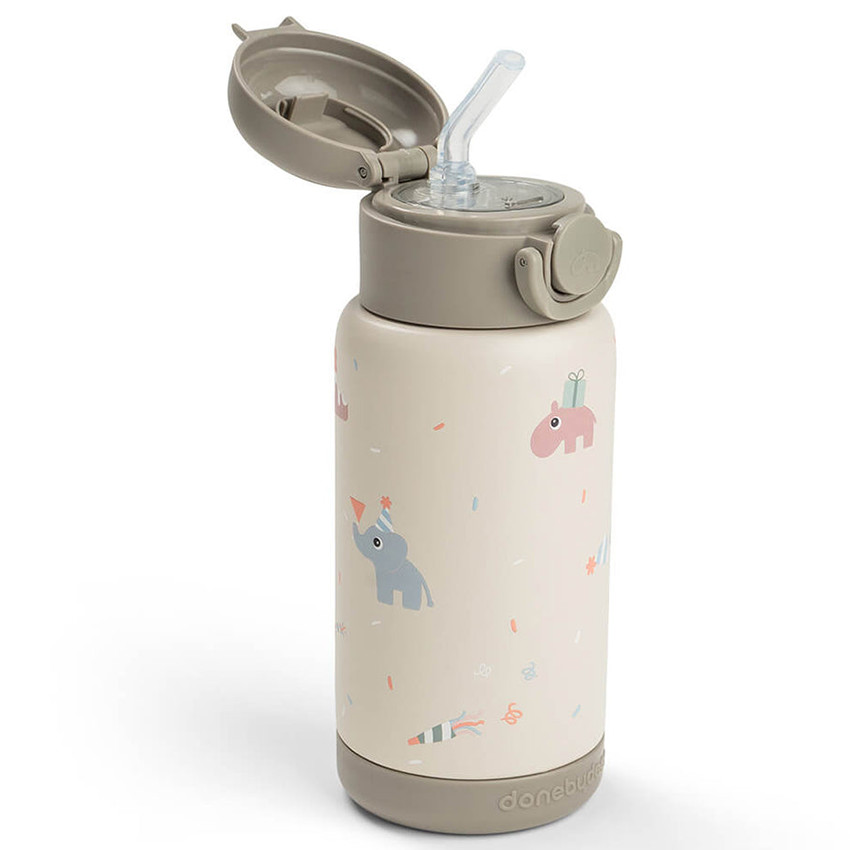 Gourde isotherme avec paille 340ml Celebration Sable 