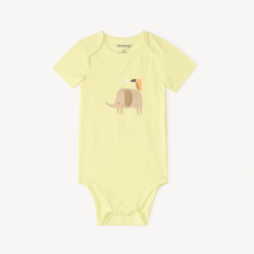 Lot de 5 bodies motifs safari fantaisie pour bébé garçon (ouvertures différentes selon l'âge) 