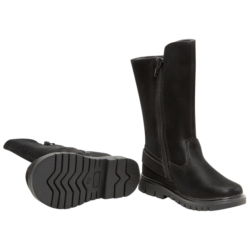 Bottes cavalières effet cuir à boucle fantaisie 