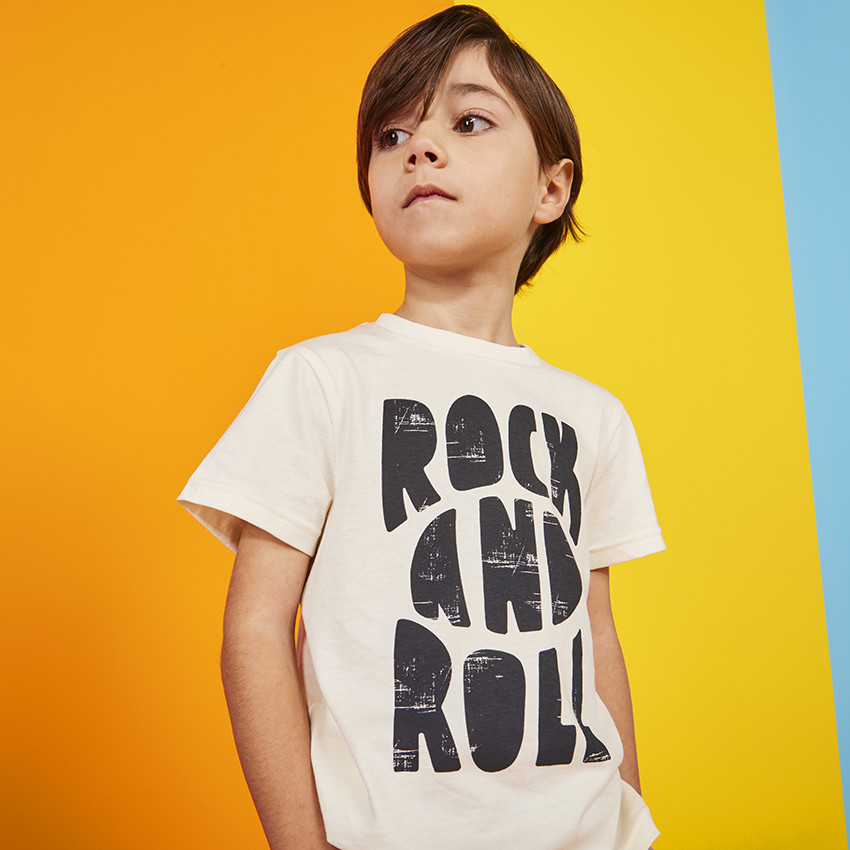 T-shirt manches courtes print fantaisie pour garçon 