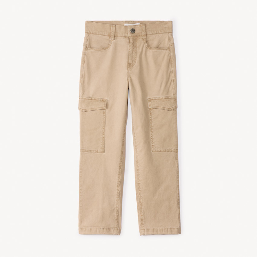 Pantalon cargo en toile unie pour garçon 