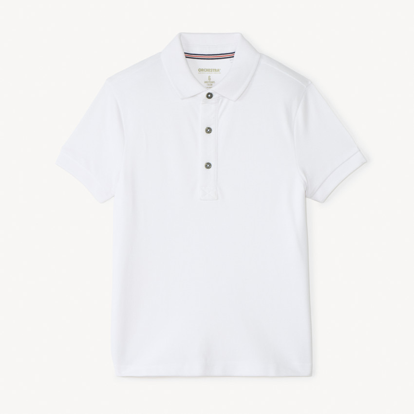Polo manches courtes uni coton pour garçon 