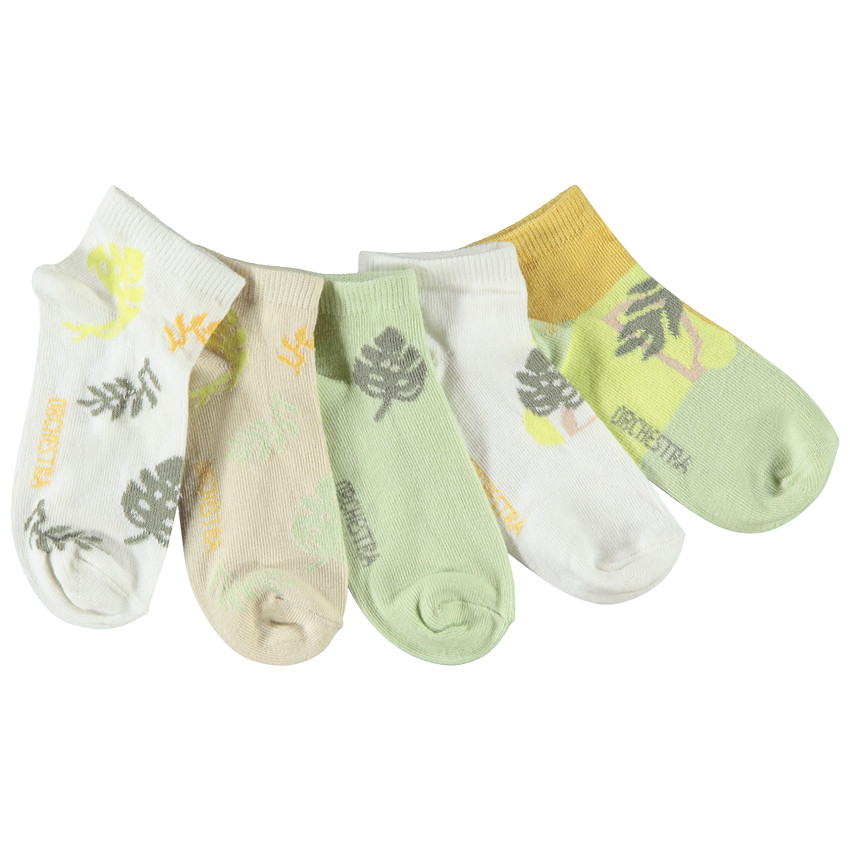 Lot de 7 paires de chaussettes courtes exotiques pour garçon 