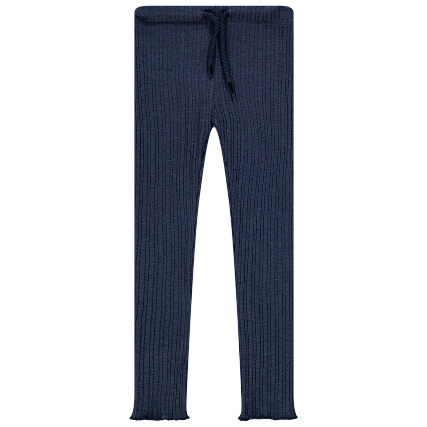 Legging côtelé bleu marine pour enfant fille 