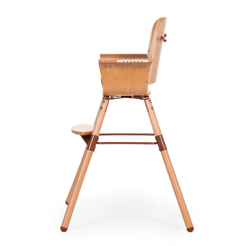 Chaise haute évolutive Evowood Naturel/Rouille 