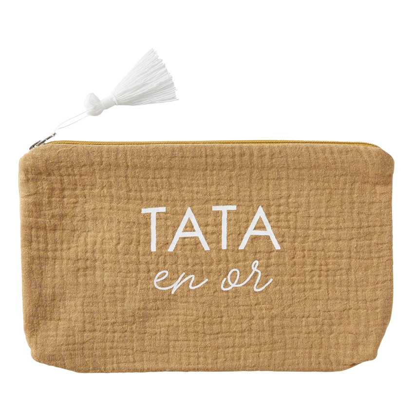 Trousse de toilette Tata en or Noisette 