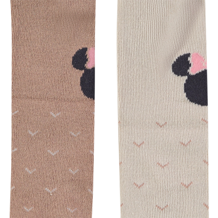Lot de 2 collants épais Minnie Disney pour bébé fille 