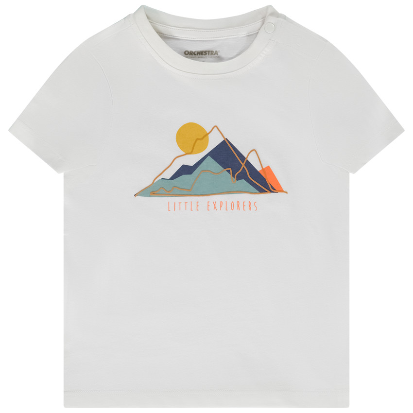 T-shirt manches courtes puff print montagnes pour bébé garçon 