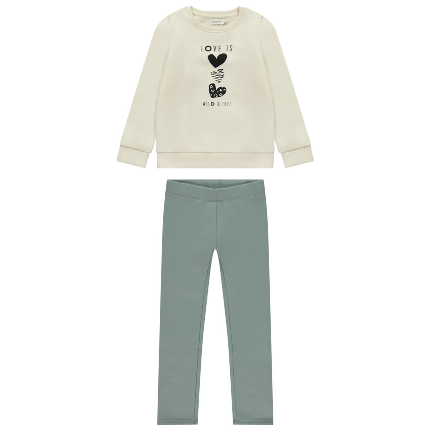 Ensemble jogging molleton print fantaisie pour fille 