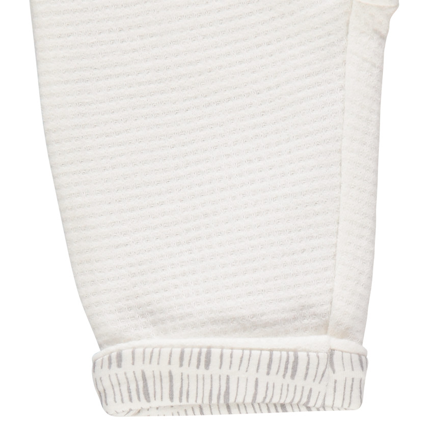 Ensemble pantalon et gilet pressionné en coton fantaisie 