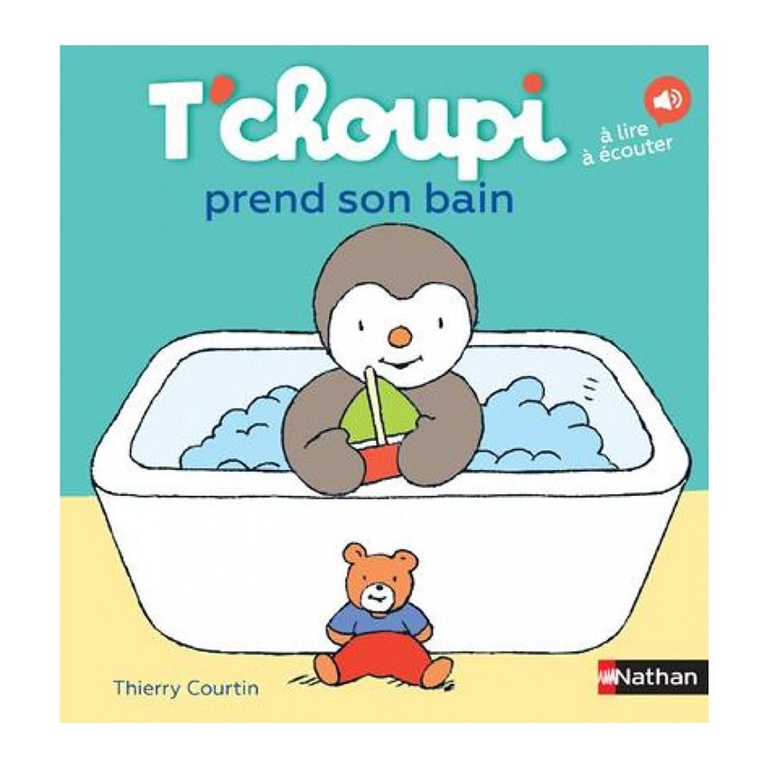 Livre T'choupi prend son bain 
