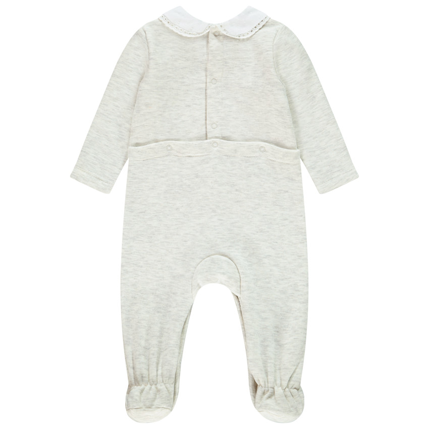 Dors-bien en jersey chiné print cygne 