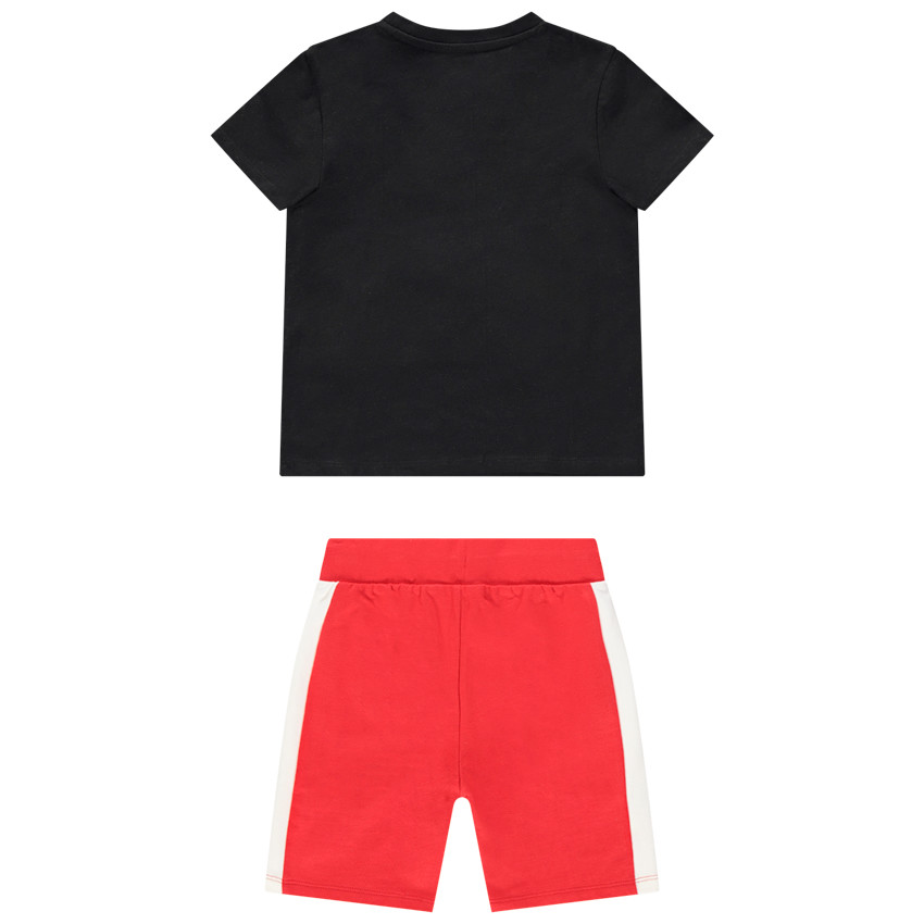 Pyjama avec t-shirt print Cars et bermuda à bandes 