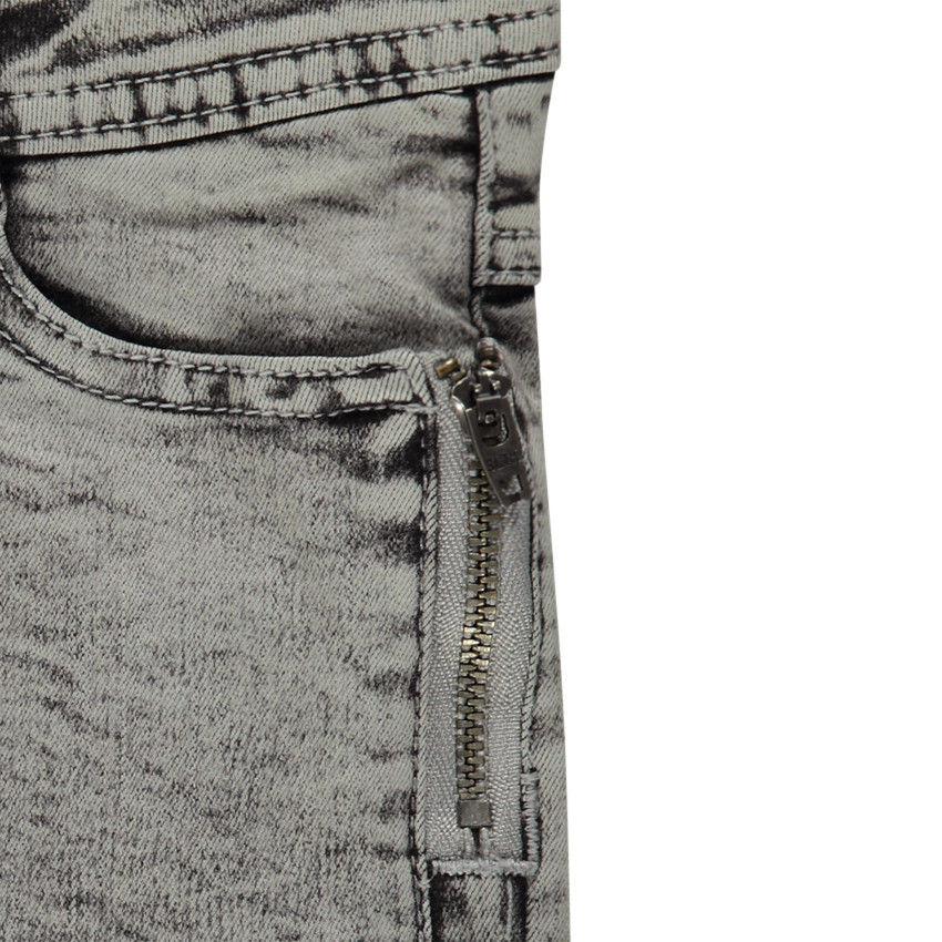 Jeans droit effet neige 