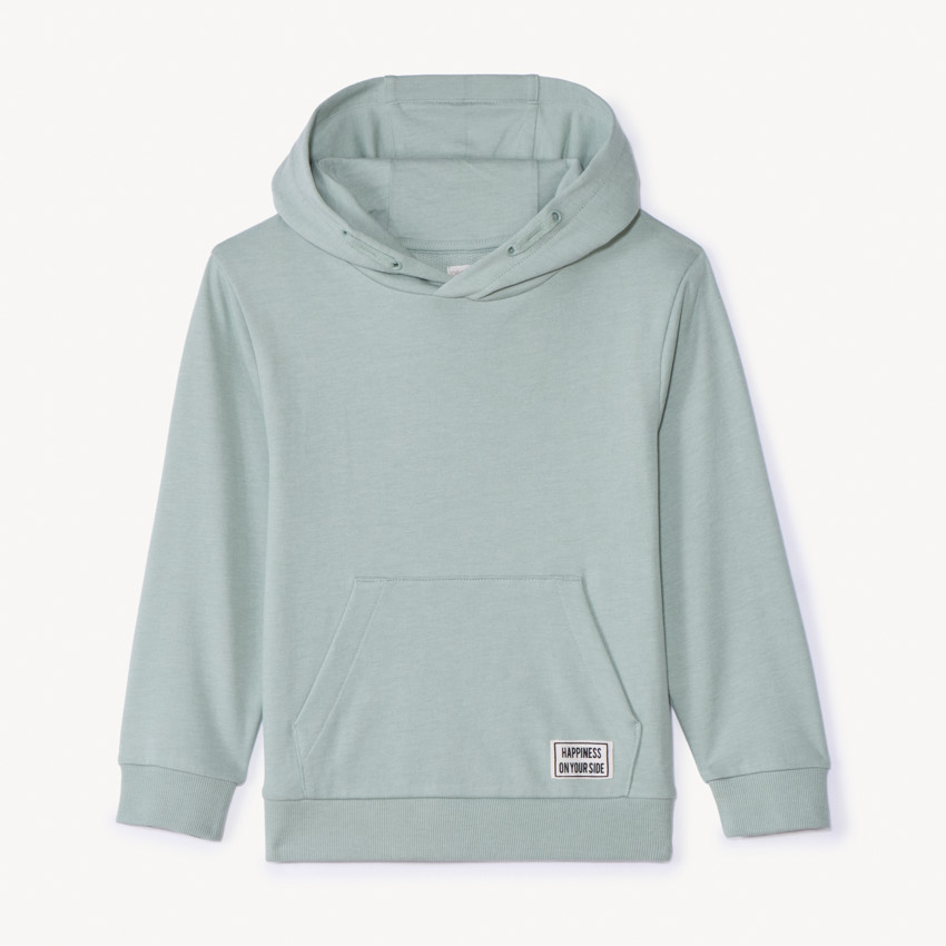 Sweat molleton uni à capuche pour garçon