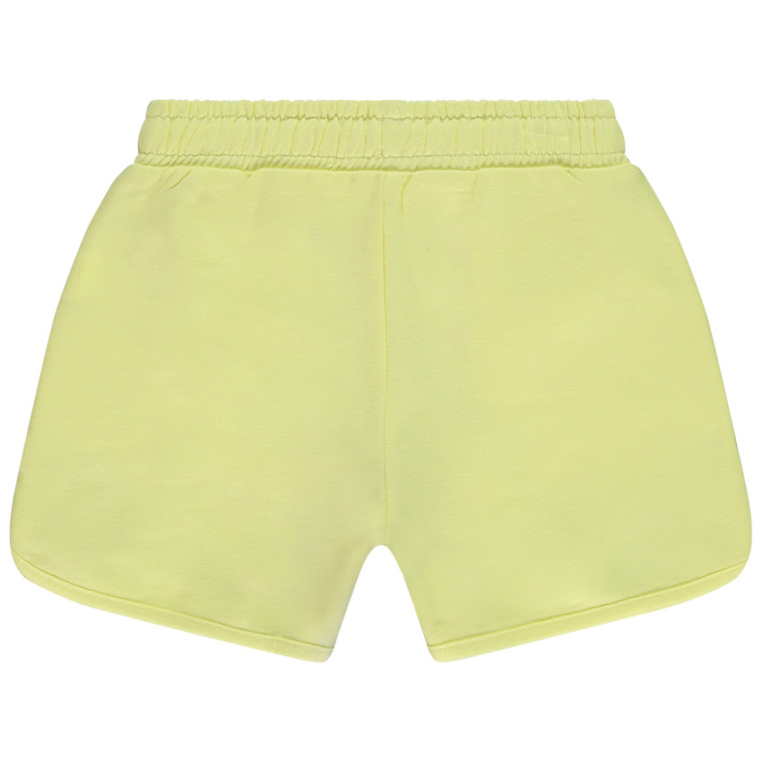 Short en molleton uni à cordon de serrage contrasté pour fille 